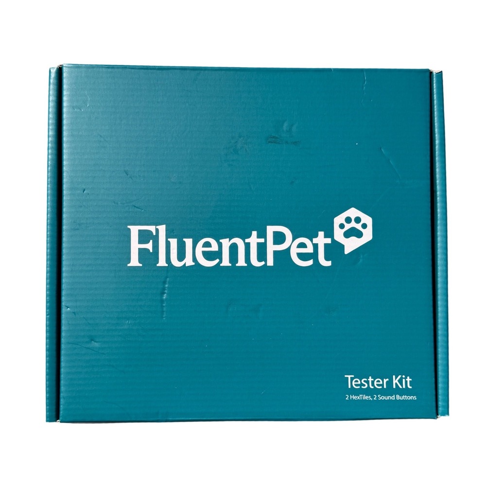 FluentPet Tester Kit Dog Cat Talking Sound Buttons 2 HexTiles Training Set